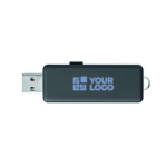 Pen USB com estrutura de personalização luminosa personalização total cor azul sétima vista