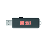 Pen USB com estrutura de personalização luminosa personalização total cor vermelho sétima vista