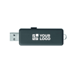 Pen USB com estrutura de personalização luminosa personalização total cor branco sétima vista