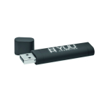 Pen USB de personalização luminosa com capa personalização total cor preto