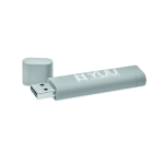 Pen USB de personalização luminosa com capa personalização total cor cinzento