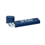 Pen USB de personalização luminosa com capa personalização total cor azul-marinho