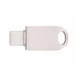 Pen USB Tipo-C de tamanho pequeno de zinco personalização total cor prateado sétima vista
