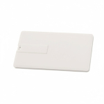 Pen USB num cartão retangular para personalizar personalização total cor branco sétima vista