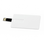Pen USB num cartão retangular para personalizar personalização total cor branco quinta vista