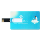 Pen USB num cartão retangular para personalizar personalização total cor branco