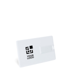 Cartão USB feito de plástico e forma de cartão de crédito vista principal