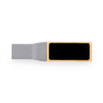 Pen USB ecológica feita de bambu com marcação iluminada cor castanho-claro