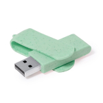 Pen USB de cana de trigo em várias cores, clipe giratório a condizer segunda vista