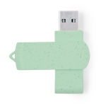 Pen USB de cana de trigo em várias cores, clipe giratório a condizer terceira vista
