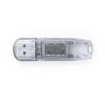 Pen USB de ABS resistente e translúcido com tampa de fecho cor transparente primeira vista