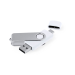 Pen USB com clipe metálico e ligação dupla Tipo-C e USB segunda vista