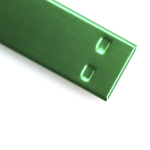 Pen USB colorida de alumínio brilhante em forma de chave cor verde sexta vista