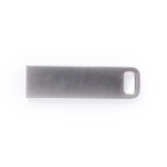Pen USB de metal com ar minimalista ideal para porta-chaves cor prateado quarta vista