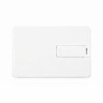 Cartão USB com ar ultraplano e mecanismo dobrável cor branco segunda vista