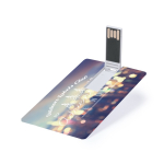 Cartão USB com ar ultraplano e mecanismo dobrável cor branco terceira vista