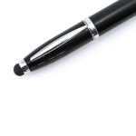 Caneta USB de metal de abertura giratória com tinta azul cor preto quinta vista