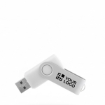 Pen USB de corpo macio e clipe metálico giratório brilhante vista principal