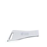 Pen USB de metal com design inovador e ranhura para pendurar vista principal
