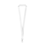 Lanyard de poliéster fabricado na UE para sublimação com mosquetão cor branco