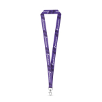 Lanyard de RPET fabricado na UE com mosquetão de gatilho cor branco