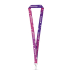 Lanyard de poliéster para sublimação com mosquetão oval varias cores