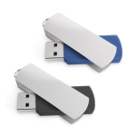 Pen USB feita de plástico com clipe de alumínio giratório varias cores