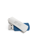 Pen USB feita de plástico com clipe de alumínio giratório vista principal