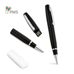 Caneta USB 2.0 de metal com clipe, tinta preta personalização total cor preto na caixa