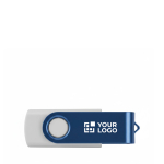USB, acabamento borracha e clipe metálico colorido personalização total cor azul vista principal