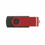 USB, acabamento borracha e clipe metálico colorido personalização total cor vermelho