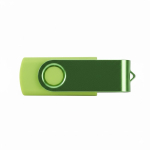 USB, acabamento borracha e clipe metálico colorido personalização total cor verde-claro