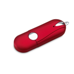 Pen USB acabamento de borracha e bordas redondas personalização total cor vermelho