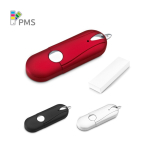 Pen USB acabamento de borracha e bordas redondas personalização total cor vermelho na caixa