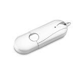 Pen USB acabamento de borracha e bordas redondas personalização total cor branco