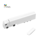 Pen USB com forma de camião divertida personalização total cor branco na caixa