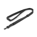 Lanyard USB de poliéster com pega numa ponta personalização total cor preto