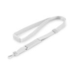 Lanyard USB de poliéster com pega numa ponta personalização total cor branco
