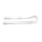 Lanyard USB de poliéster com pega numa ponta personalização total cor branco