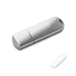 Pen USB corpo de alumínio disponível em crómio personalização total cor prateado na caixa
