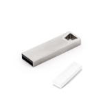 USB alumínio modelo mini em cor crómio acetinado personalização total cor prateado brilhante na caixa