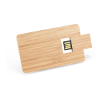 Cartão USB de madeira de bambu personalizável personalização total cor natural