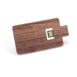 Cartão USB de madeira de nogueira personalizável personalização total cor madeira escura