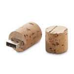 Pen USB de cortiça em forma de rolha de vinho personalização total cor natural