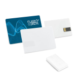 Pen USB forma de cartão totalmente personalizável personalização total cor branco na caixa