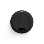 Pen USB redonda de fibra de trigo e plástico personalização total cor preto
