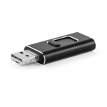 Pen USB metal 4 funções em 1 com clipe retráctil personalização total cor preto