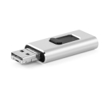 Pen USB metal 4 funções em 1 com clipe retráctil personalização total cor prateado brilhante