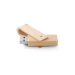 Pen USB de madeira de bambu ou ácer giratória personalização total cor madeira