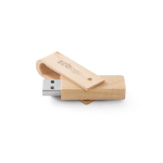 Pen USB de madeira de bambu ou ácer giratória personalização total cor madeira